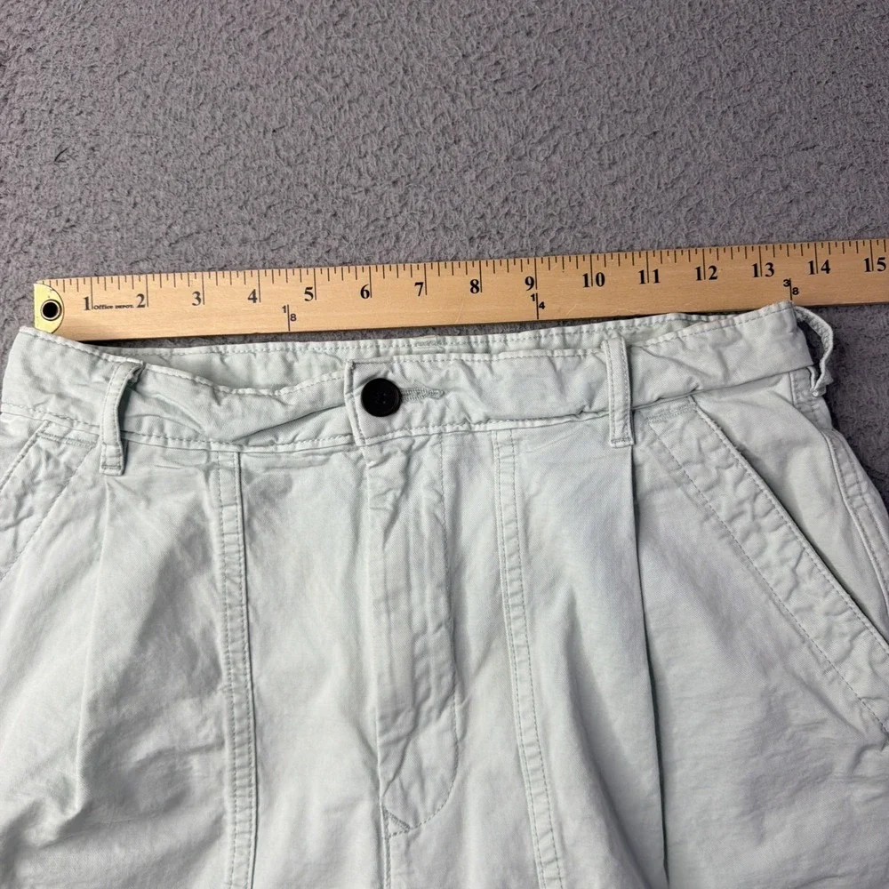 Everlane 4 Tourist Shorts Ice Blue High Rise Rolled Hem Summer Travel Comfort